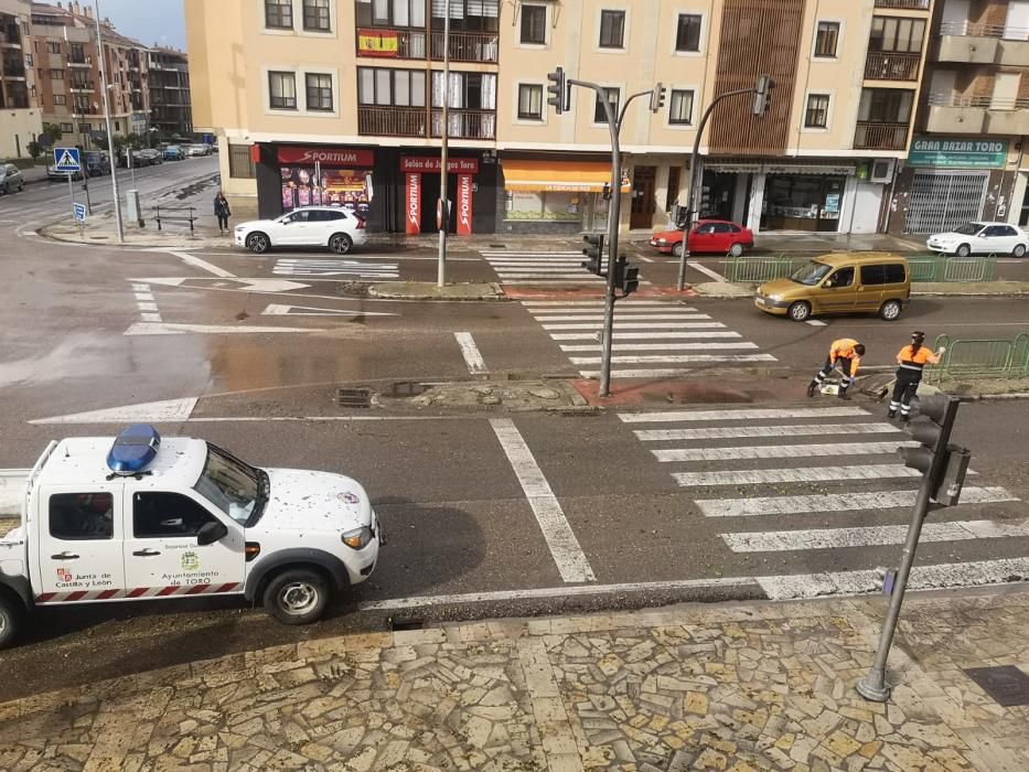 Espectacular granizada en Toro