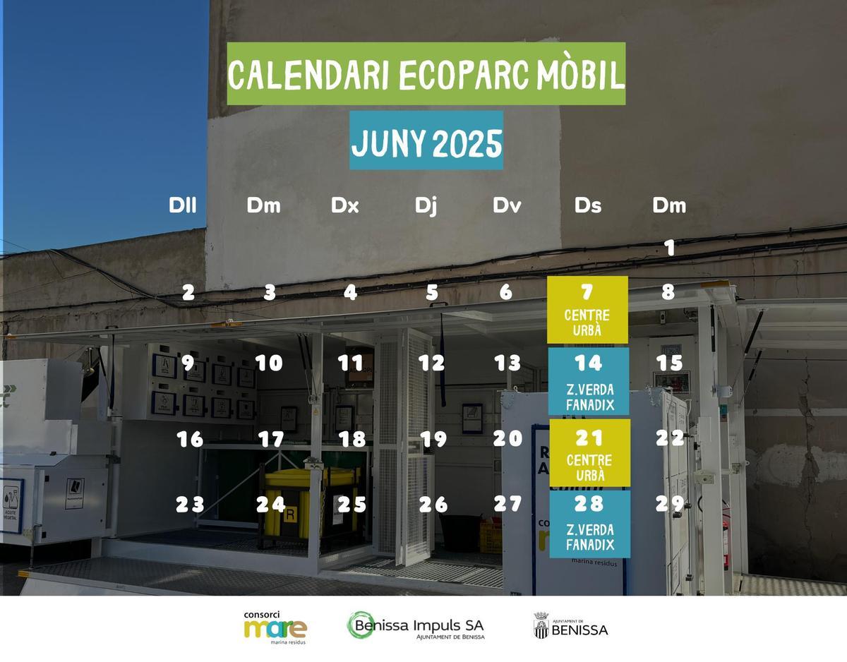 El calendario del Ecoparc Mòbil