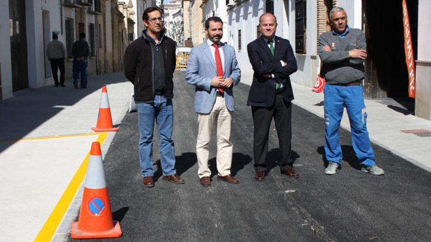 Manuel Barón ha visitado los trabajos de la calle Belén.