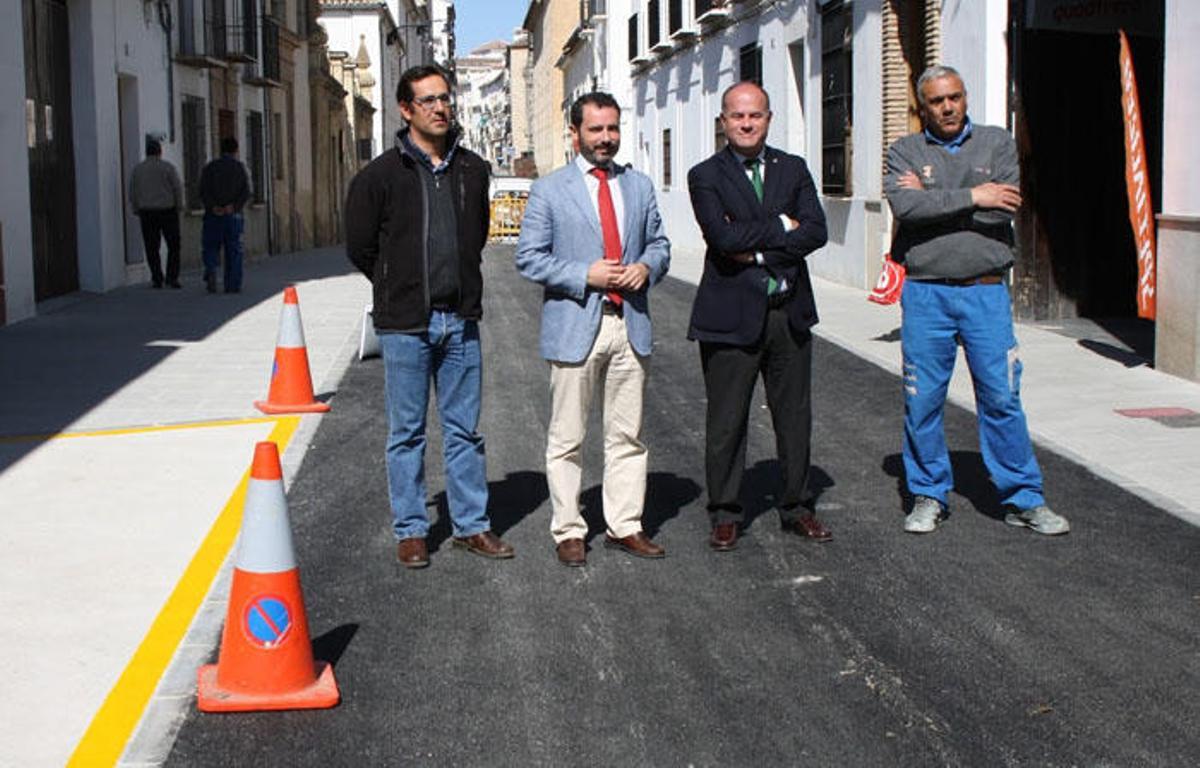 Manuel Barón ha visitado los trabajos de la calle Belén.
