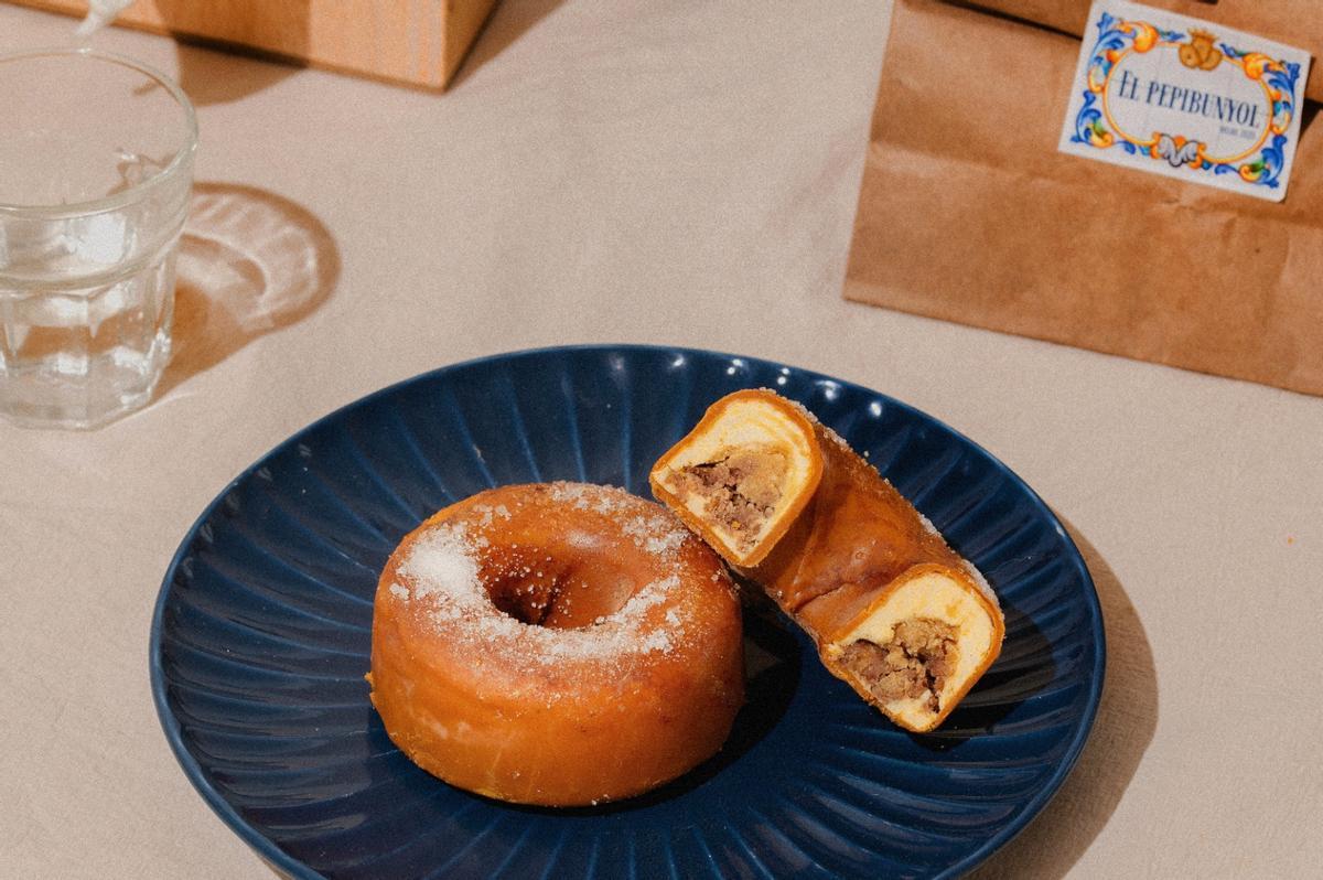 Un 'pepibunyol' de ganache montado de calabaza y cremoso de chocolate.