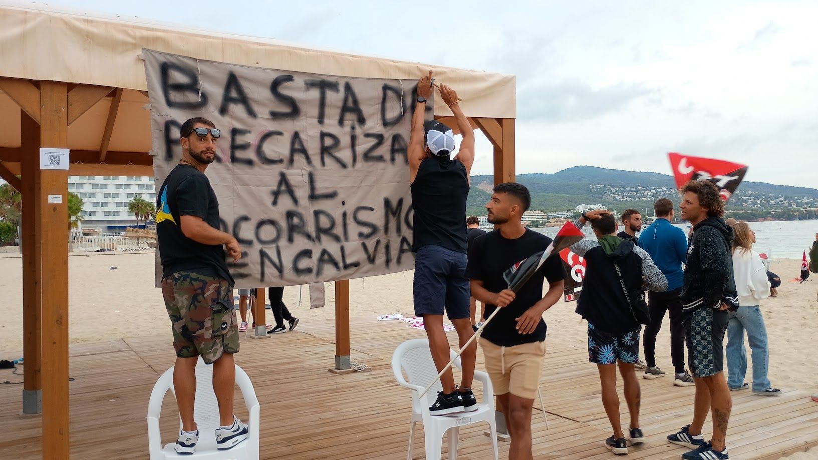 Las protestas de los socorristas de Palma y Calvià