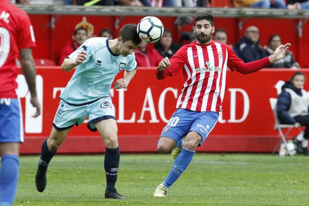 El partido entre el Real Sporting y el Numancia, en imágenes