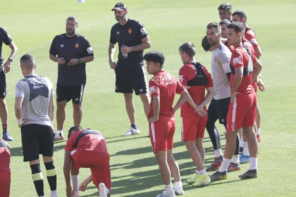 Primer entrenamiento de Kubo con el Mallorca