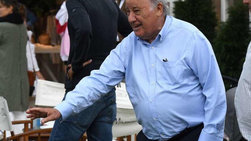 El fundador de Inditex, Amancio Ortega, la semana pasada en Casas Novas.