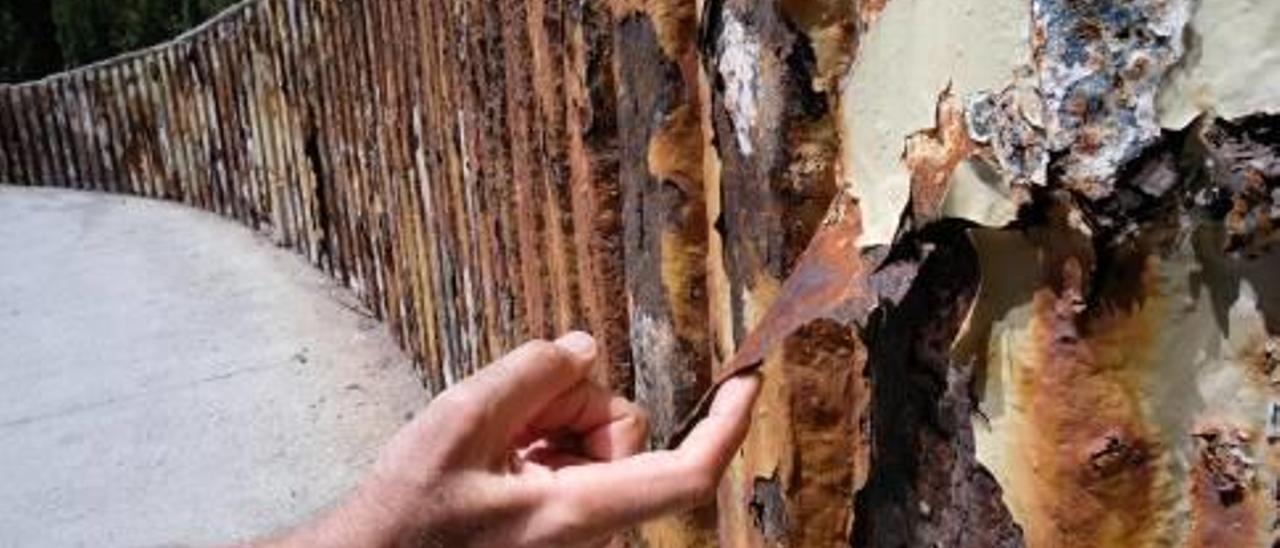 Cubos contra las goteras y ventiladores en un edificio con graves deficiencias también en el sótano y en el exterior.