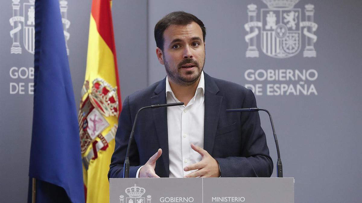 El ministro de Consumo en funciones y líder de IU, Alberto Garzón.