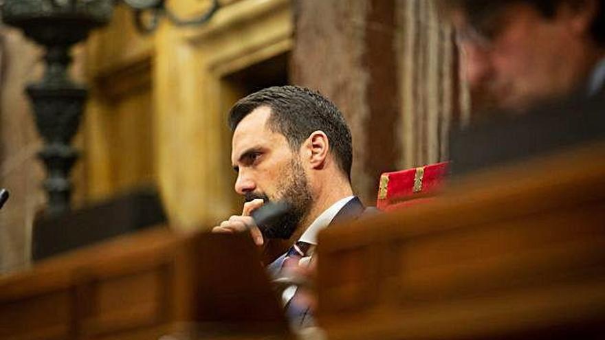 El president del Parlament, Roger Torrent, al Parlament.