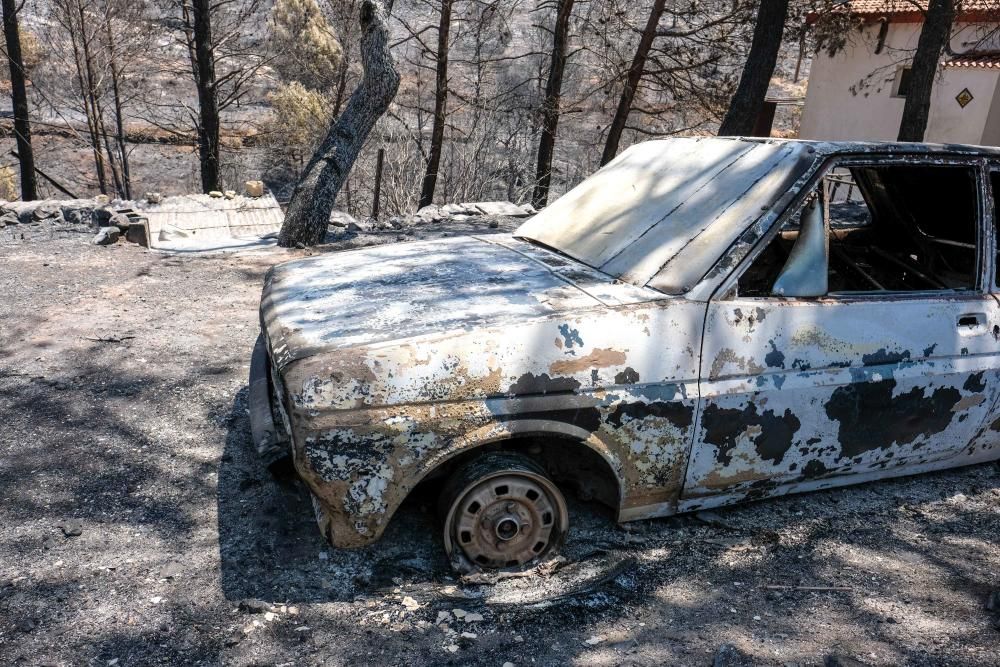 Así ha quedado la zona tras el incendio.