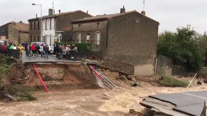 Els greus efectes del temporal a l&#039;Aude.