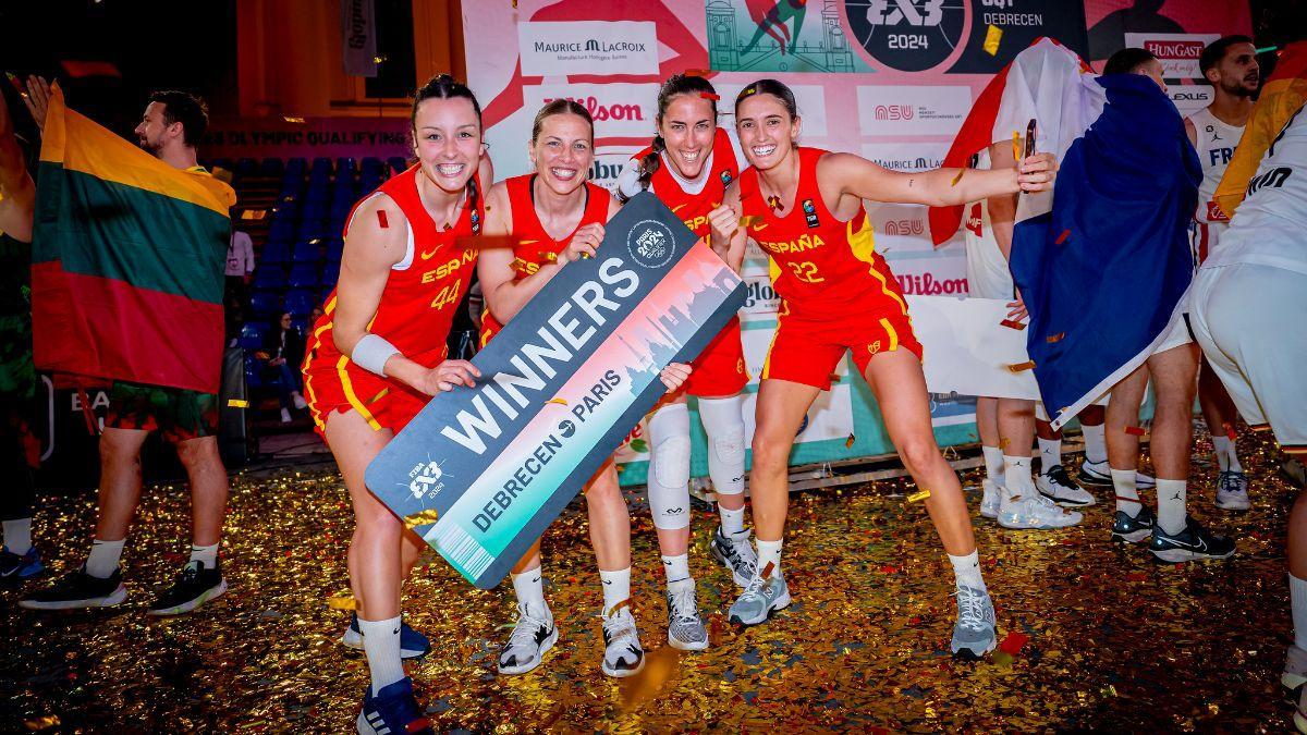 La seleccion española de basket 3x3 femenino estará en los Juegos Olímpicos de París