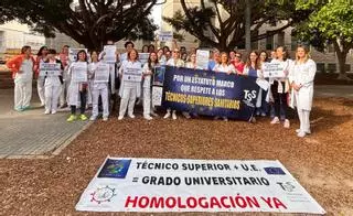 Protesta de los técnicos de laboratorio de la provincia de Alicante