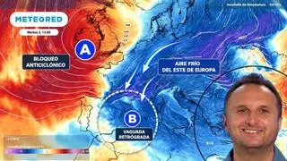 Samuel Biener avisa de un cambio de tiempo en Alicante: una vaguada de evolución retrógrada trae lluvias, frío del este de Europa y una posible dana