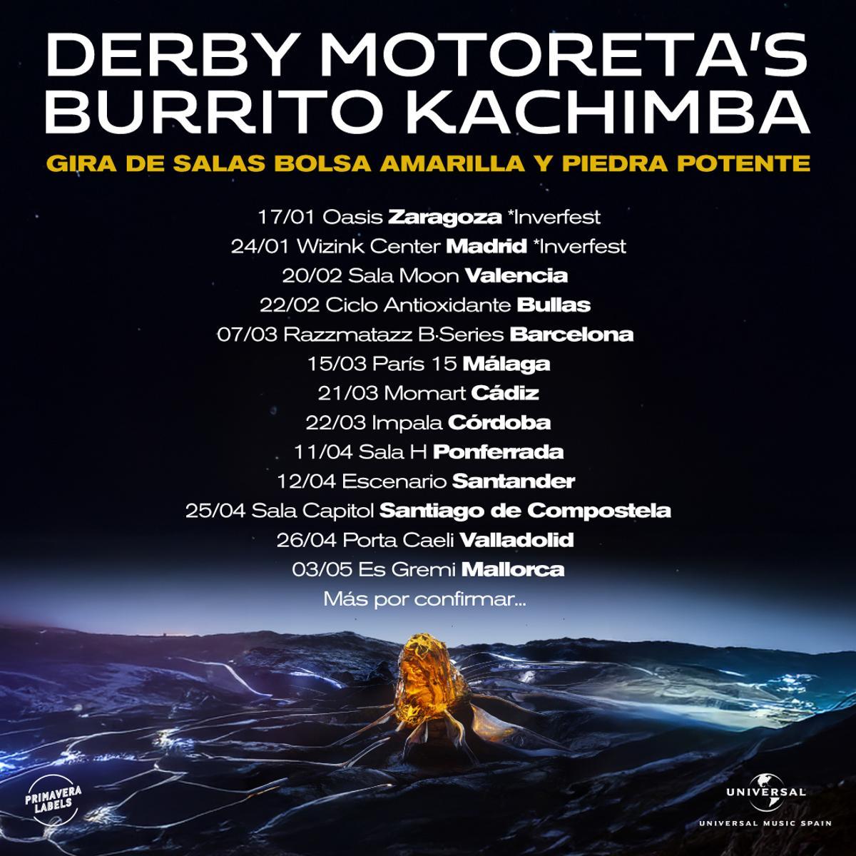 Cartel de la gira de la banda por España.