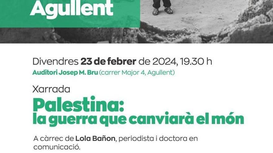 El IEVA organiza en Agullent una charla sobre la guerra de Palestina