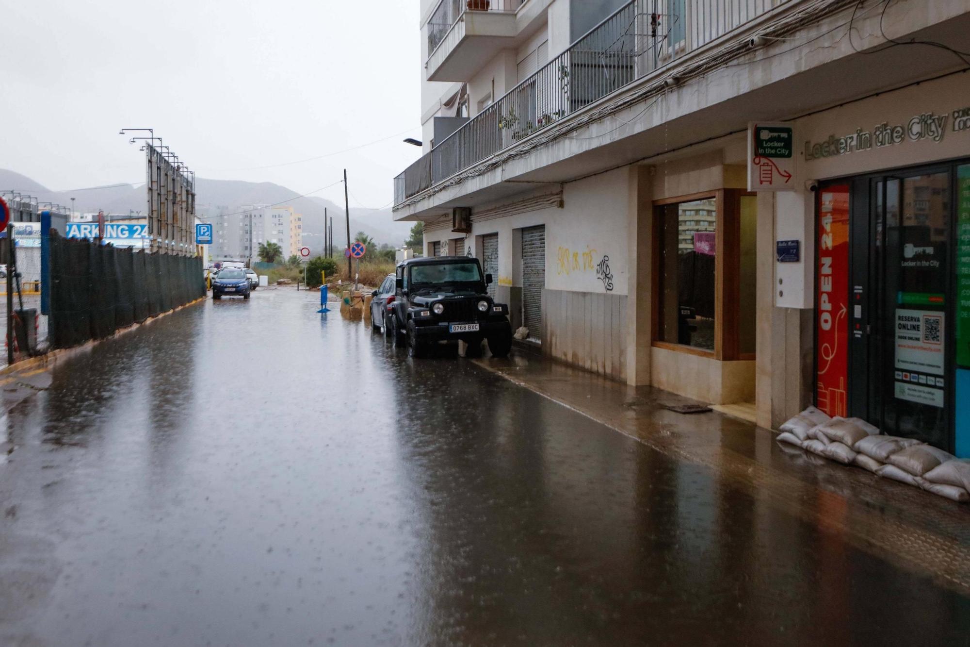 Todas las imágenes de la lluvia en Ibiza