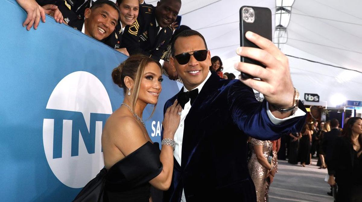 Jennifer Lopez y Alex Rodriguez, radiantes