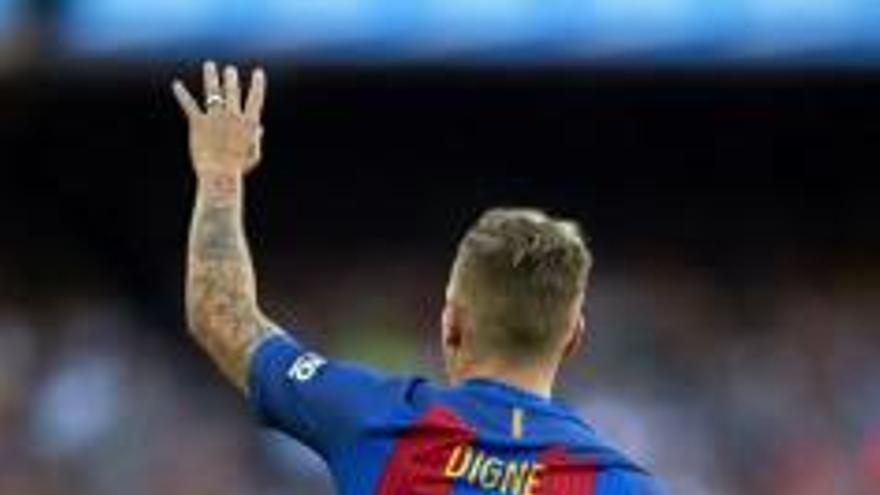 Digne, en el moment de la lesió.