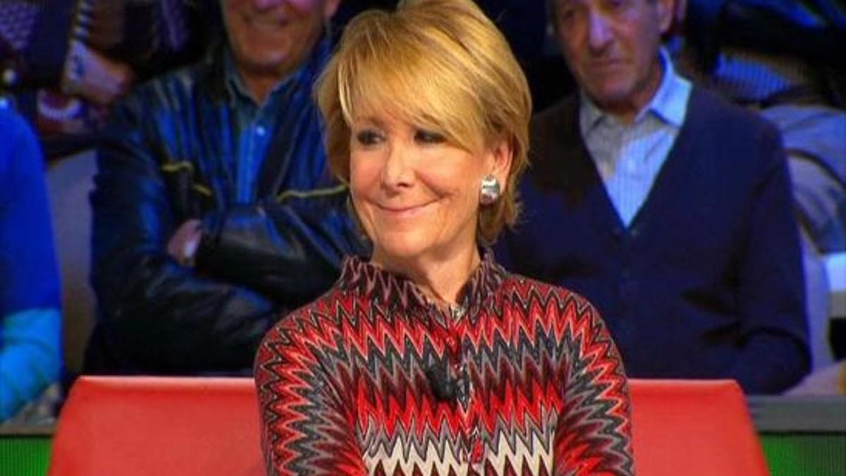 Tremenda sesión de Esperanza Aguirre en 'La Sexta noche'.