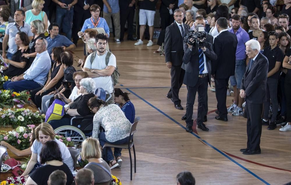 Funeral por las víctimas del terremoto de Italia