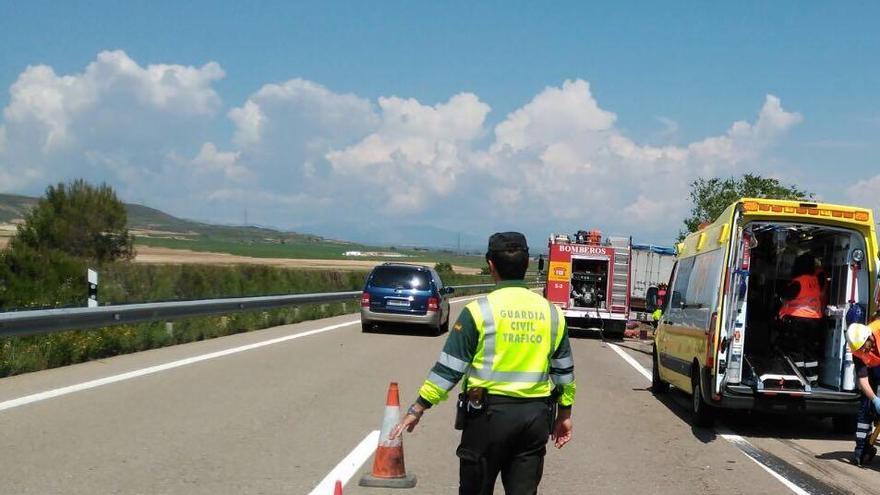 Un fallecido tras un choque en Gurrea de Gállego