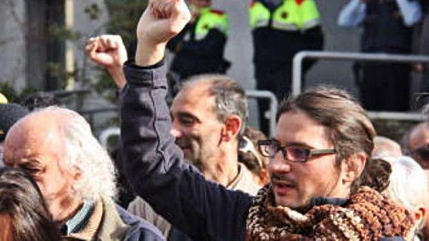 Tomàs Sayes en una protesta a la Cerdanya el 2018