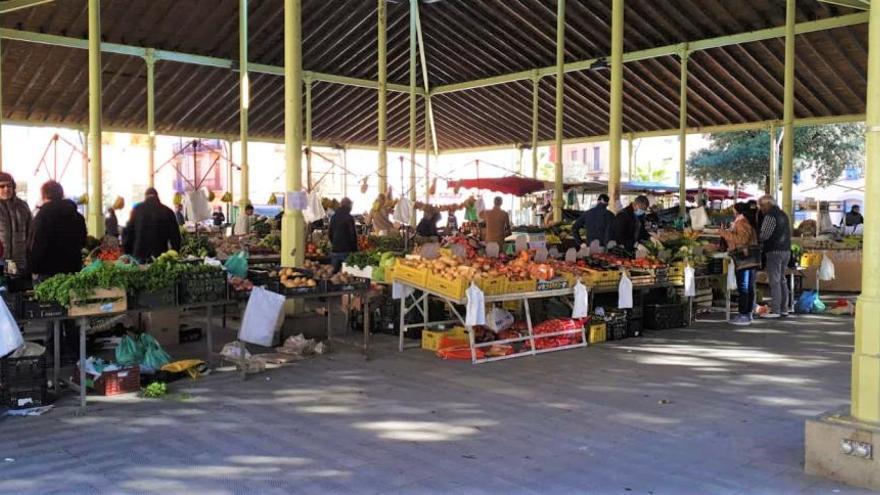 El mercat de Figueres aquest matí.