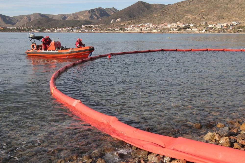 Simulacro de vertido en La Azohía, Cartagena