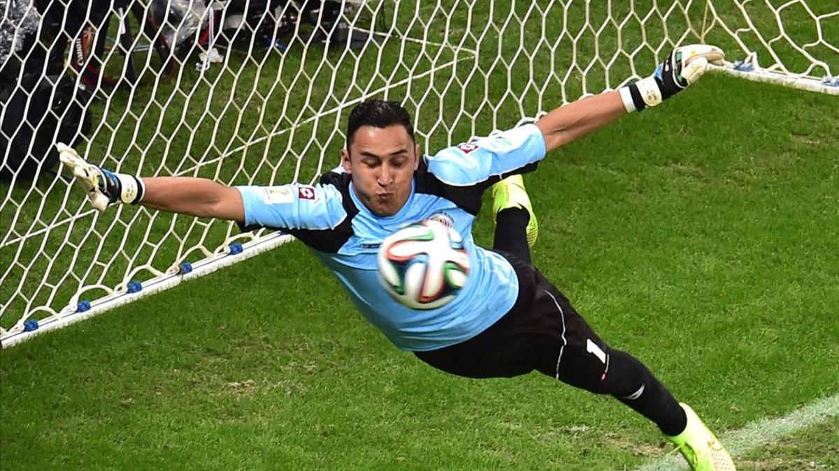 Keylor Navas, durante un partido con la selección de Costa Rica