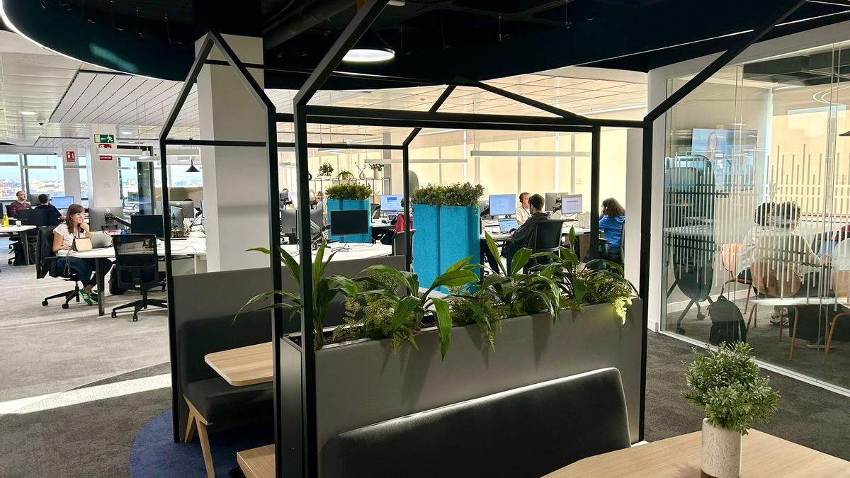 Las instalaciones de la consultora NTT Data en Zaragoza, una de las firmas que apuesta por el teletrabajo.