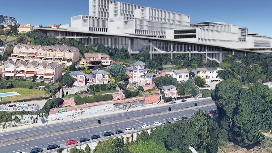 Imágenes virtuales del Hospital de A Coruña tras su prevista ampliación.