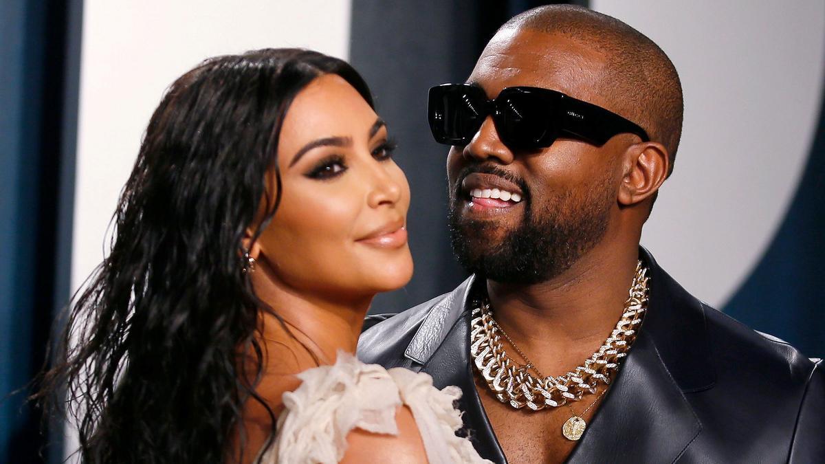 Kanye West y Kim Kardashian.