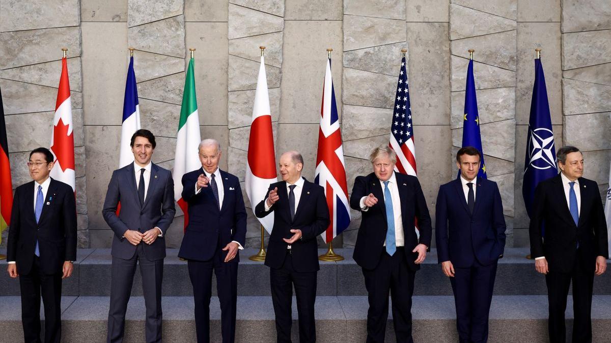Líderes de los principales países de la OTAN reunidos en Bruselas.