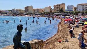 La platja de Riells de lEscala, en una imatge darxiu.