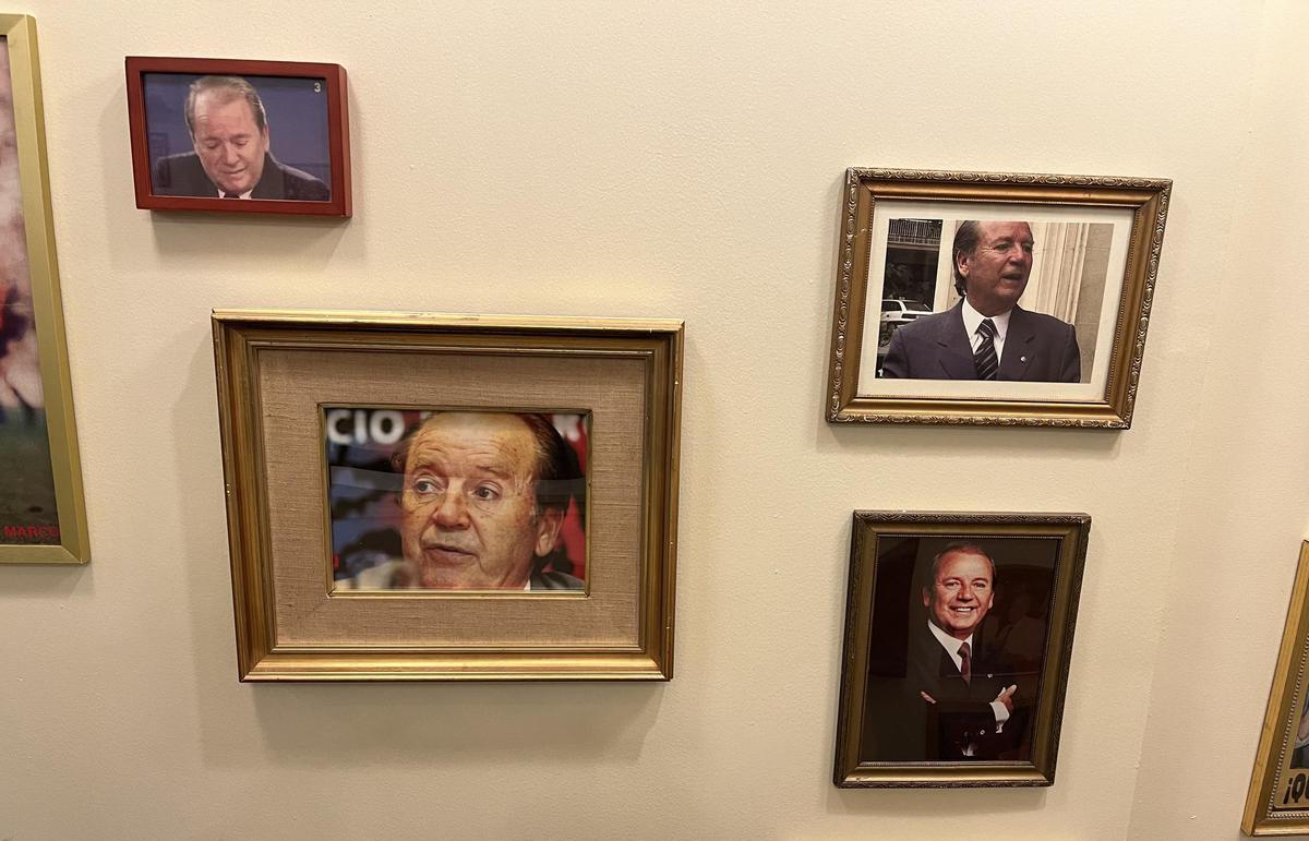 Diversas imágenes del más que inquieto Josep Lluis Núñez.