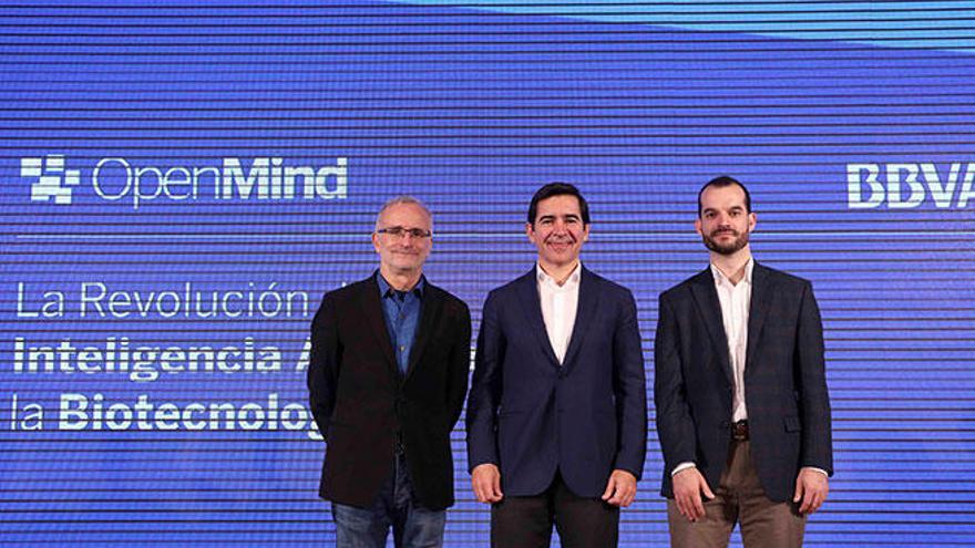 RamÃ³n LÃ³pez de MÃ¡ntaras, Carlos Torres Vila y Samuel Sternberg en la presentaciÃ³n del undÃ©cimo libro de la colecciÃ³n BBVA Open Mind