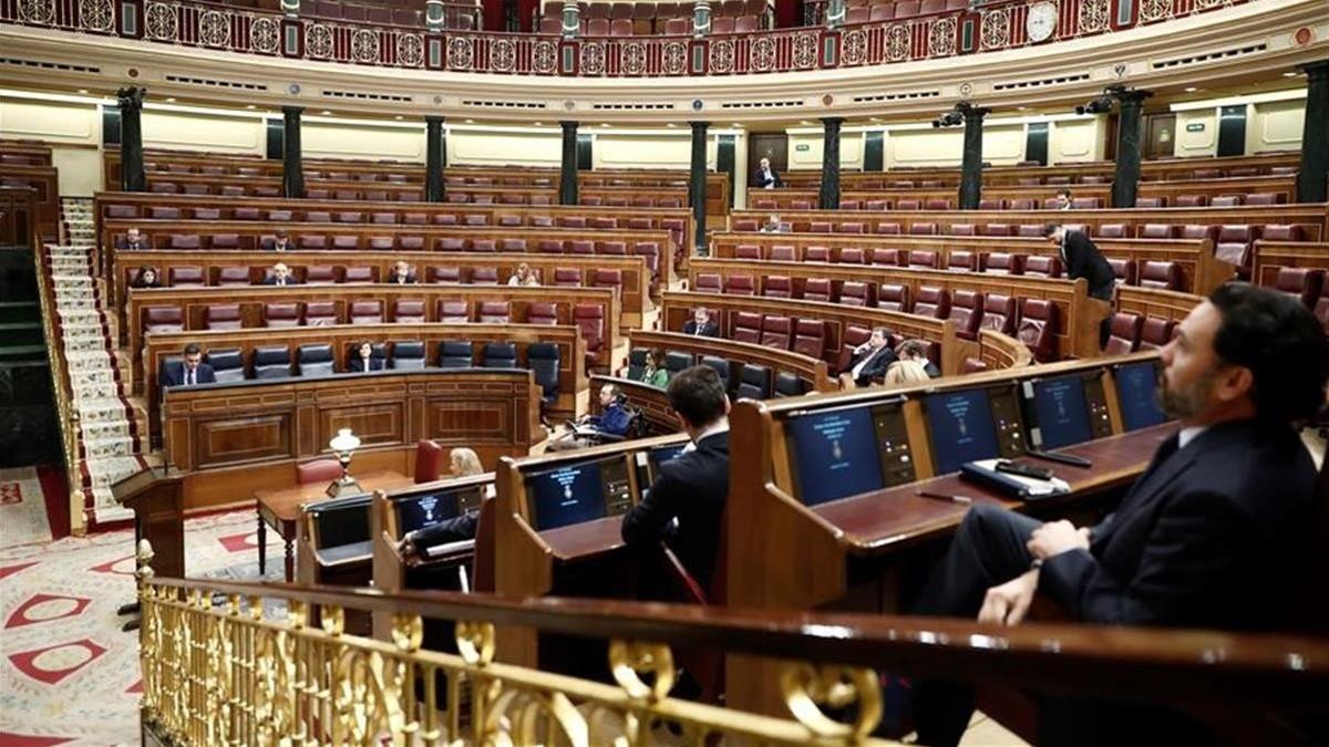 Aspecto del Congreso de los Diputados, el 18 de marzo.