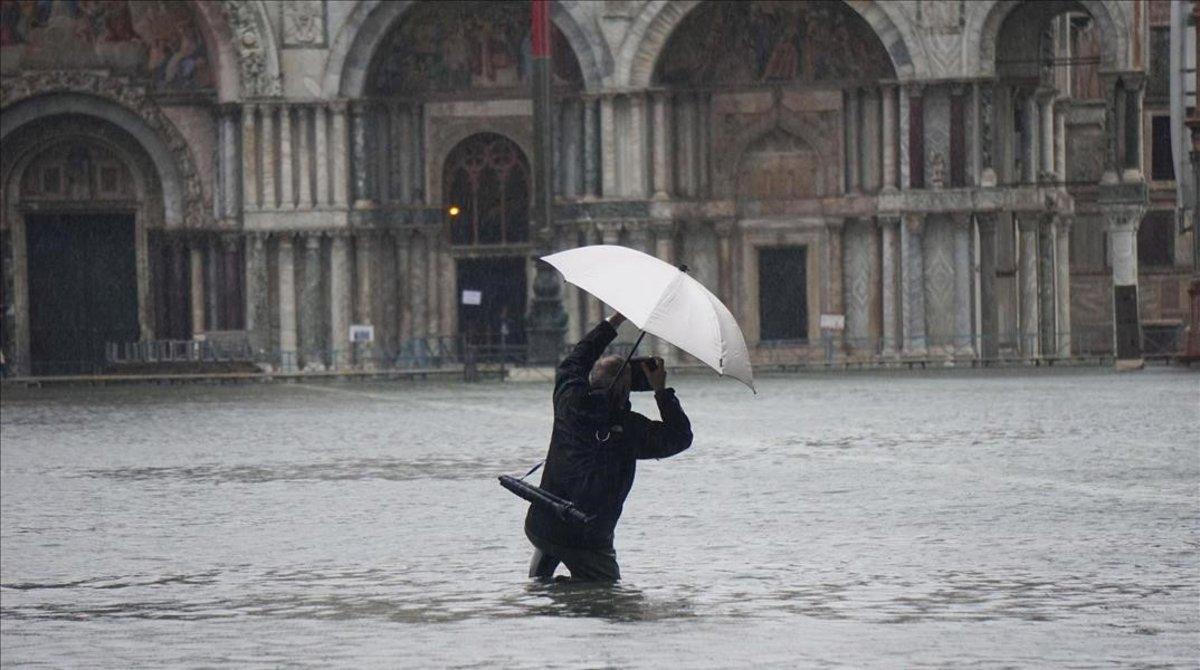 Venecia, inundada, el 12 de noviembre del 2019.