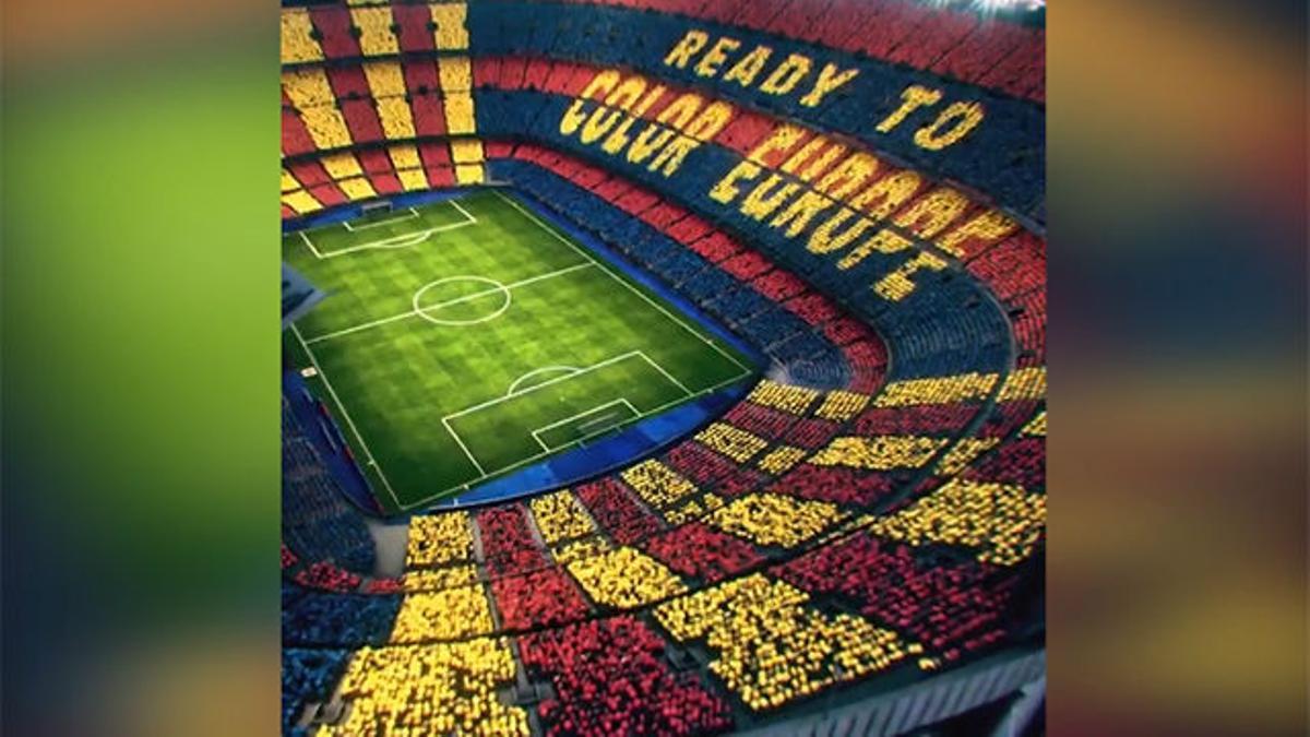Así será el mosaico que se desplegará en el Camp Nou ante el Liverpool