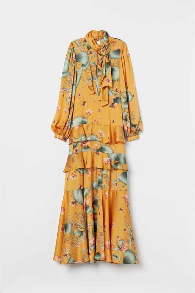 Vestido largo floral, de Joana Ortiz para H&M