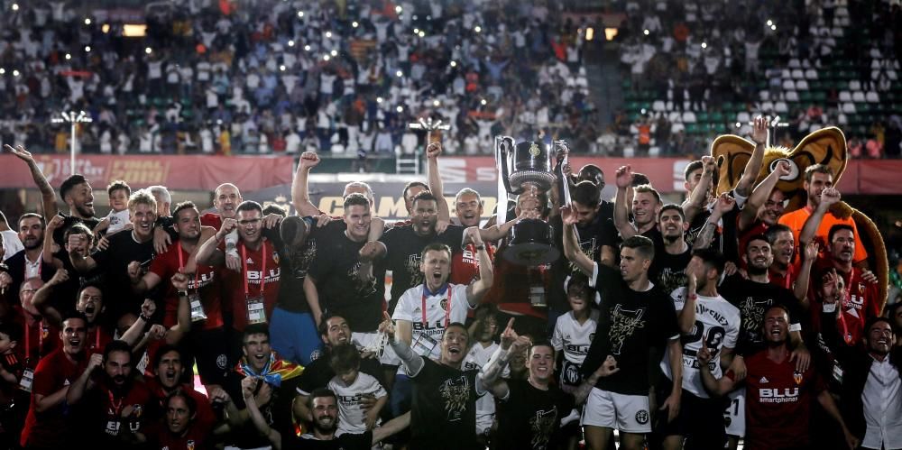 Final Copa del Rey 2019: Celebración a pie de campo