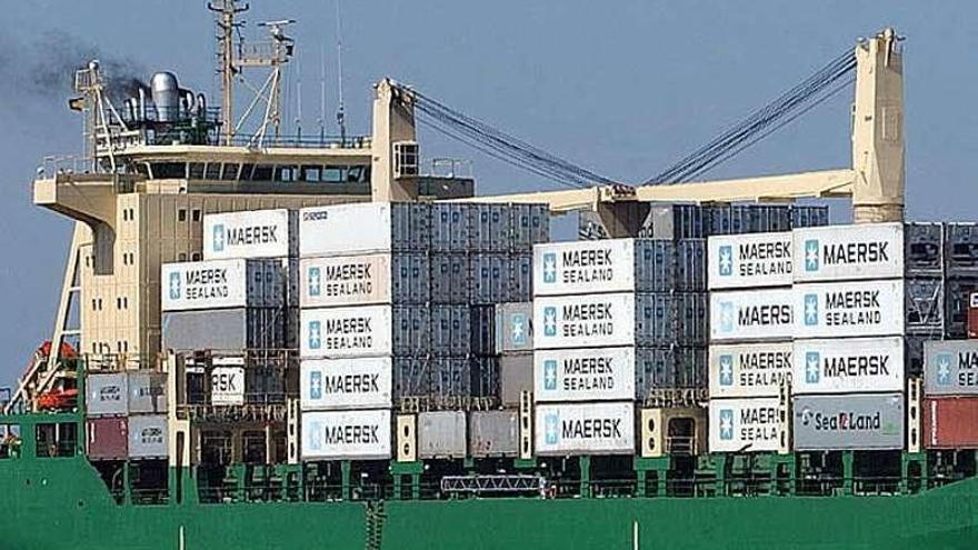 Un barco de la naviera Maersk. // FdV