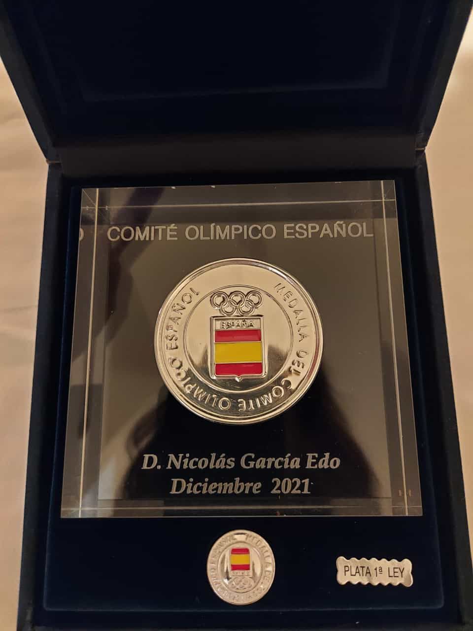 Medalla del COE para Nicolás García Edo.