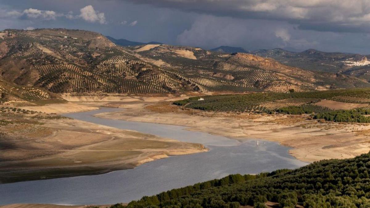 El pantano de iznájar, hace unos días.