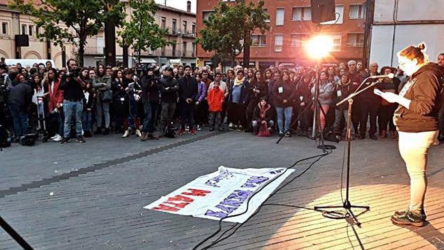 Concentració de rebuig de l&#039;última mort a Olot, en una imatge d&#039;arxiu.