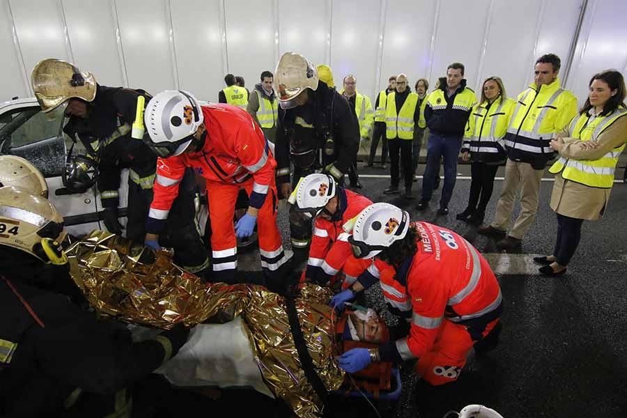 Simulacro de accidente en el túnel de Los Omeyas