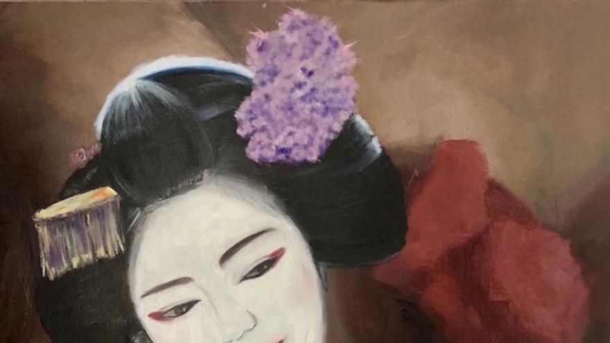 Aída Miró hermana geishas y payesas en una exposición en Ibiza