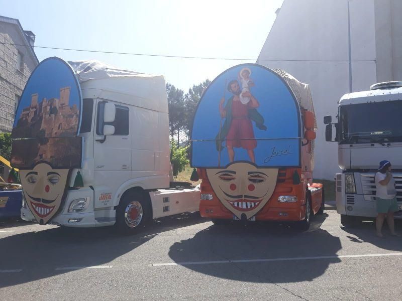 Así se visten los camiones en Galicia. // FdV