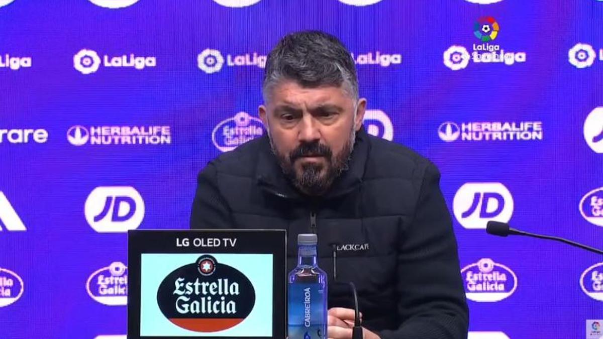 ¿El objetivo del Valencia es evitar el descenso? Gattusso responde: "La tabla dice esto"