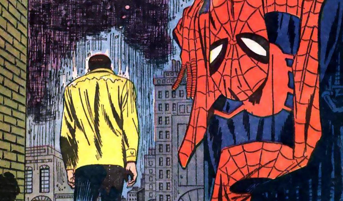 Viñeta de 'Spiderman'' firmada por John Romita.